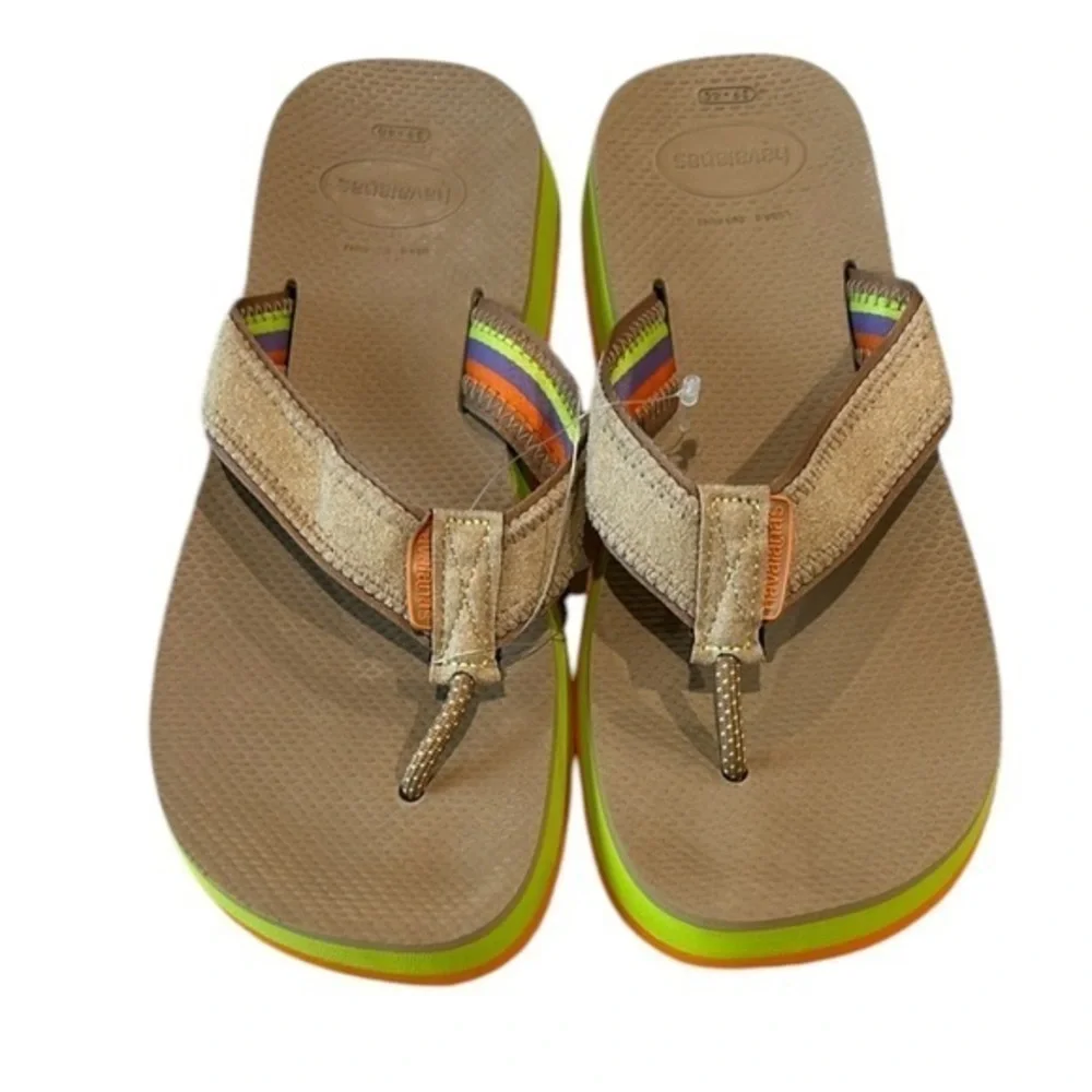 Havaianas Men's Rose Gold Flip Flops size 8 made in Brazil